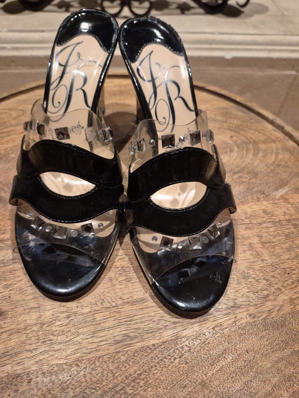 VINTAGE Black Studded Slide Sandals by - Chic Women’s Shoes